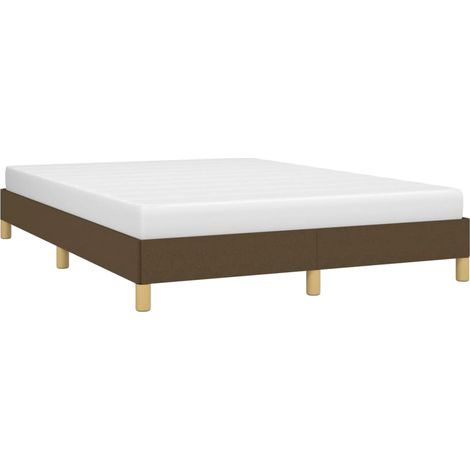 vidaXL Cadre de lit sans matelas marron foncé 160x200 cm tissu (1/5)