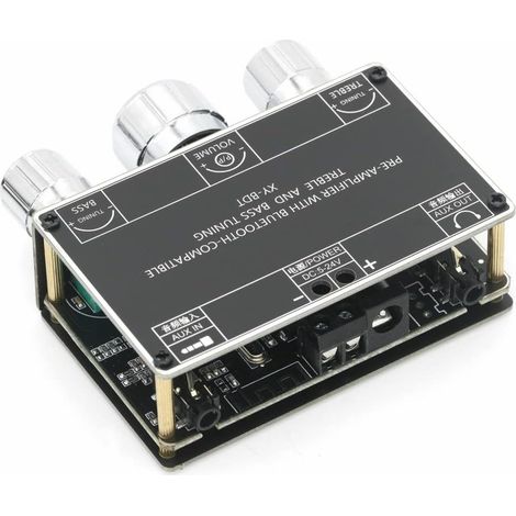 Récepteur audio Bluetooth 5.1 - Double canal - Carte de tonalité stéréo - Contrôleur de volume - Treble Bass Tonal - Préampli pour amplificateur (1/5)