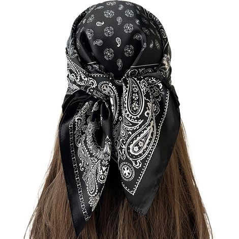 Foulard à Cheveux - Bandeau en satin carré tendance,Foulards pour Femmes, Bandeaux pour Tête et Cou - Pour le bureau, au sport, en voyage, à la plage, à la piscine, au yoga, en (1/5)