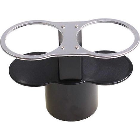 Porte-gobelet de voiture en plastique à double trou, support de fixation pour véhicule, camion, auto-Black (1/2)