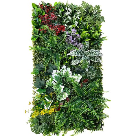 Générique Panneau Mural végétal Artificiel 50 cm x 100 cm pour intérieur et extérieur Murale végétale Bureau Boutique café Mariage H (1/4)
