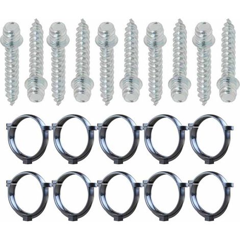 Ensemble de 10 colliers tube de descente Ø80 Anthracite + 10 Vis 7x40mm - Arcanaute