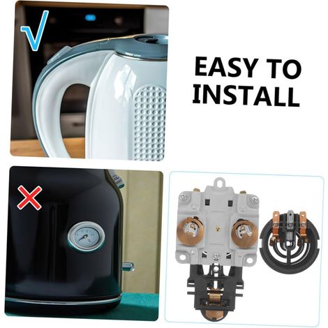 Kit di sostituzione del termostato per bollitore elettrico da 2 pezzi, compatto ed elegante, base di controllo della temperatura, interruttore di vapore preciso per uso domestico (1/4)