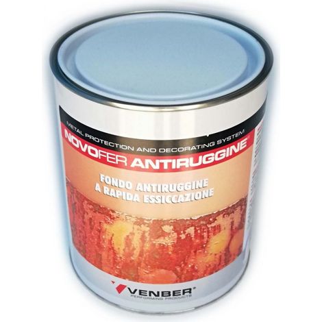 Novofer da 750ml fondo primer antiruggine grigio base acqua (1/2)