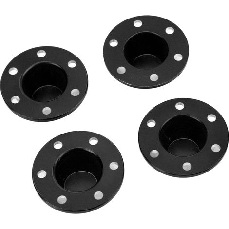 Bouchon de Poussière pour Moyeu en Alliage d'Aluminium, 4 pièces, Compatible AXIAL SCX6 1/6 JLU, Protection Roue RC, Noir (1/5)
