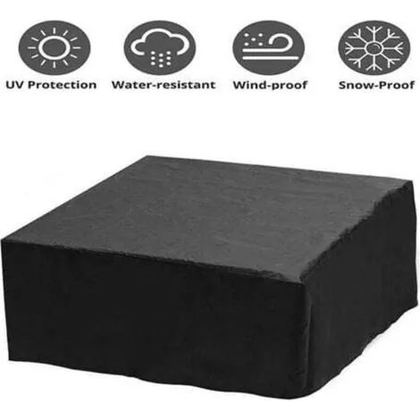 Couverture de spa 200 x 200 x 85 cm, pour spa, piscine ou baignoire balnéo, en tissu Oxford, pour jardin extérieur, résistante à la poussière, imperméable et anti-UV. (1/3)