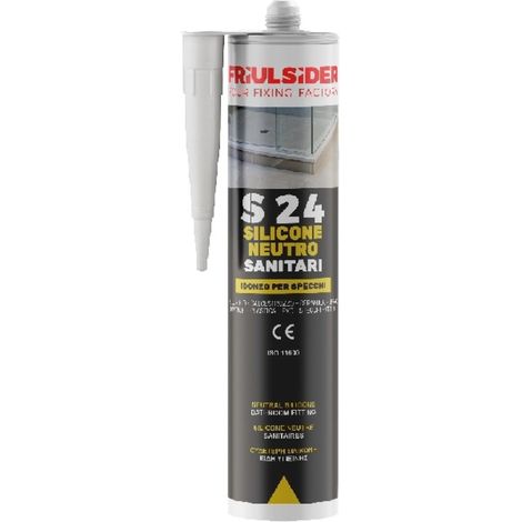Silicone neutro sanitari trasparente 310 ml friulsider s2400