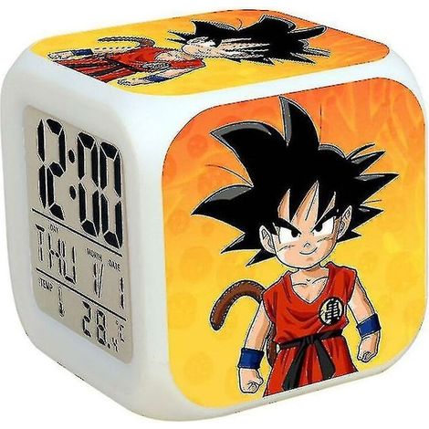Dragon Ball Wecker Son Goku LED-Uhr Quadratisch (1/5)