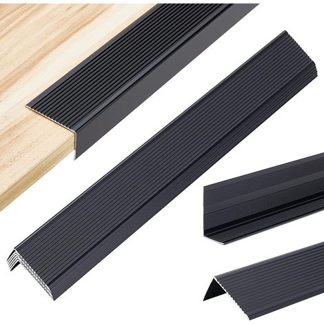 Lot de 6 protections d'angle autocollantes en aluminium en forme de L pour mur, armoire, plinthe, décoration de cadre de porte (1/5)