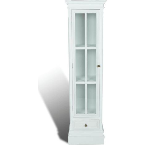 vidaXL Estantería moderna con 3 estantes de madera blanca (1/2)