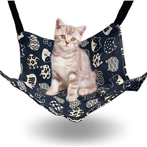 1 Hamac Pour Chat, Toile Respirante, Crochets Métalliques, Cage Animaux, 55x45cm