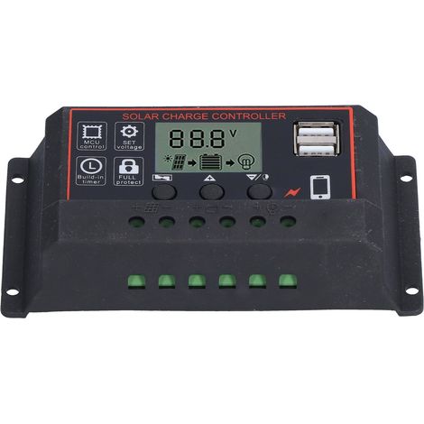 Intelligenter Laderegler für Photovoltaik-Anlagen, automatische Steuerung, 12 V, 24 V, 30 A (1/5)