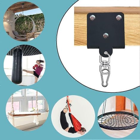 Support de sac de frappe robuste - Support mural/plafond rotatif à 360° avec crochet pour poutre en bois (1/5)