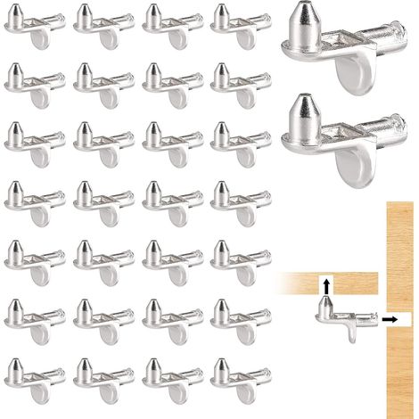 Support D'étagère, 30 Pièces Taquets pour étagères, 5mm Support En Forme De L pour Armoires, Meubles, Supports D'étagères (1/5)