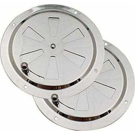 Rejilla de ventilación redonda de acero inoxidable de 125 mm, conducto de ventilación, mosquitera, rejilla de escape, ventilación de aire entrante, persianas ajustables y mosquitera. (1/5)