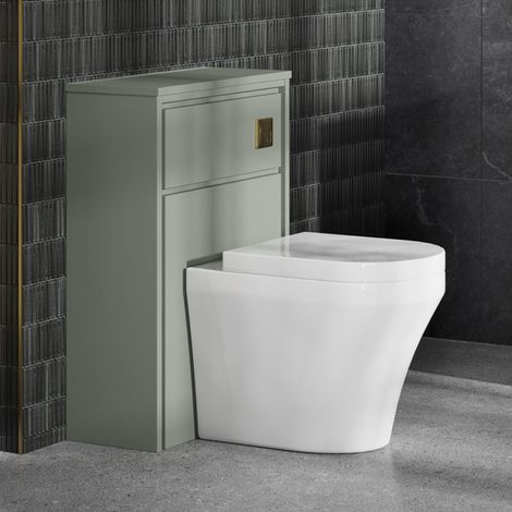 Hudson Reed Lille Back to Wall WC Unit 550mm Wide - Fern Green