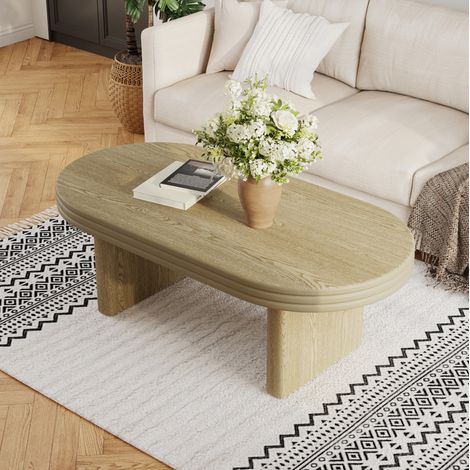 table repas ovale salon bois naturel 120 cm 60 cm stable OKMYHOME (1/5)