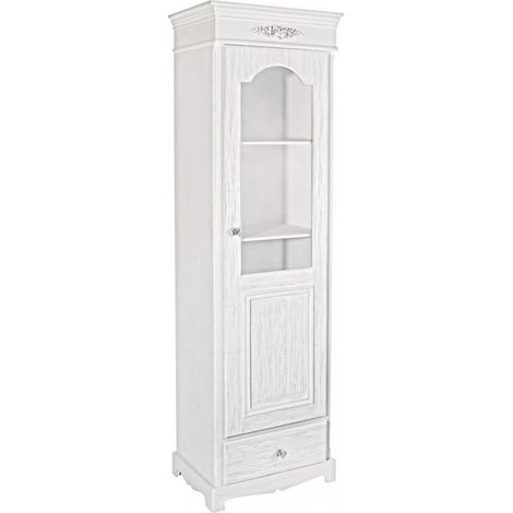Vetrina "Blanc" in MDF con finitura Bianca opaca, maniglie in poliresina -170 cm (1/5)