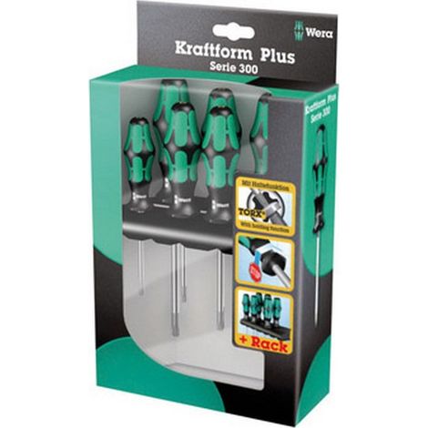 Wera Kraftform Plus 367/6 Juego de destornilladores TORX negro verde