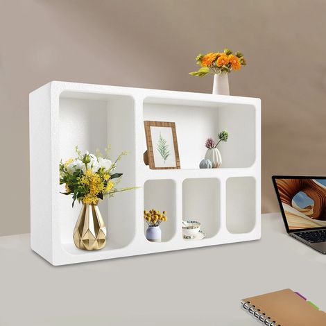 Armoire murale rangement armoire, moderne créatif casier décoratif avec 5 compartiments, 60  20  40cm (1/5)