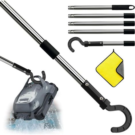 Pool Robot Hook, Pool Vacuum Cleaner Hook, with Telescopic Rod 72 mm, Hook Accessory for Pool Robot Hooks, Hooks for All Pool Vacuum Robots (1/5)