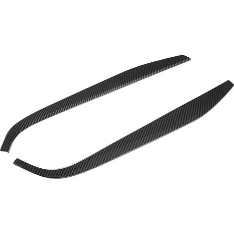 Baguettes décoratives texturées en fibre de carbone de chaque côté du boîtier de l'accoudoir central, compatibles avec les modèles Mercedes-Benz Classe A 2019-2020. (1/5)