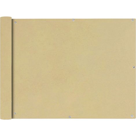 Toldo para balcón tela oxford 90x400 cm beige vidaXL