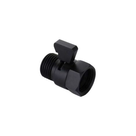 Valvola di controllo del flusso d'acqua (nero opaco), valvola di intercettazione per soffione doccia in nichel spazzolato, valvola di intercettazione a pressione regolabile, raccordo standard in otton