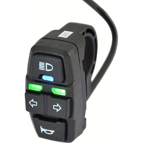Commutateur de phares et de clignotants pour moto, 3 en 1, commutateur de phares et de clignotants pour klaxon, 36 V/48 V (1/5)