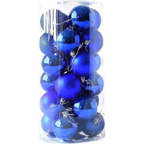 24 adornos navideños brillantes y pulidos de 1,5 pulgadas para árbol de Navidad. (1/3)