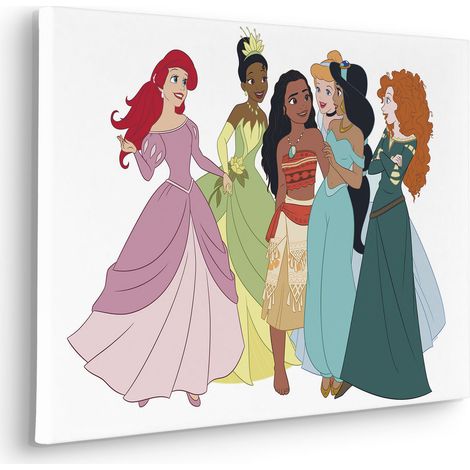 Komar Canvasbild Disney Princesses Together - 40 x 60 cm - Bild auf Keilrahmen - für Kinderzimmer (1/3)