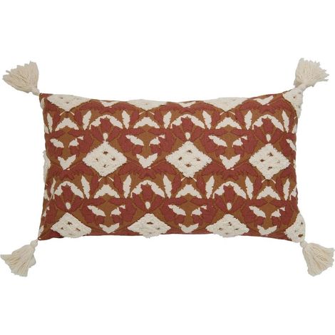 Housse de Coussin Déco "Sienna" 30x50cm Terracotta