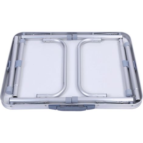 1x Verstellbarer Klapptisch aus Aluminiumlegierung mit Tablett für Garten, Camping und Picknick (1/5)
