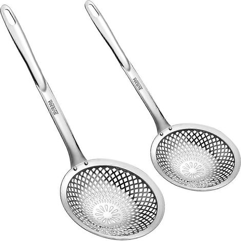 Écumoire, cuillères à écumer en acier inoxydable 304, diamètre 4,3 et 5,9 pouces-- (1/5)