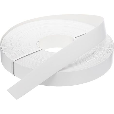 Bande de Chant 76 Mètre x 55mm, Bande Bordure Meuble Masquage Préencollé en PVC, Placage Contreplaqué Flexible avec Adhésif Thermofusible pour Bords Meuble Étagère Panneaux, Blanc (1/5)