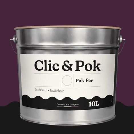 Peinture Fer Antirouille – Métal Extérieur Intérieur, Satinée, Protection Rouille - 10L - RAL 4007 - Violet pourpre (1/4)