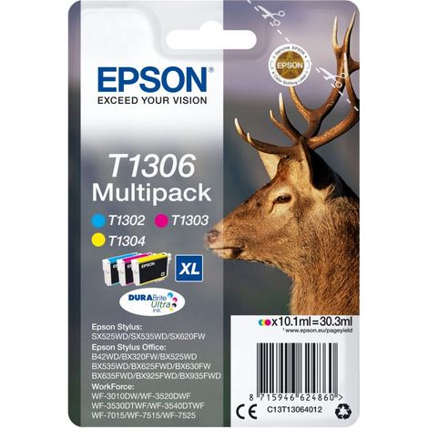 EPSON Multipack T1306 - Círculo - Cian, Magenta, Amarillo (1/5)