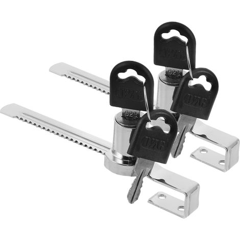 Lot de 2 verrous de porte coulissante en fer pour armoires et caves à (1/5)