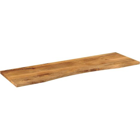 Dessus de bureau  Dessus de table  Plateau de table avec courbe 160x50x2,5 cm manguier massif brut