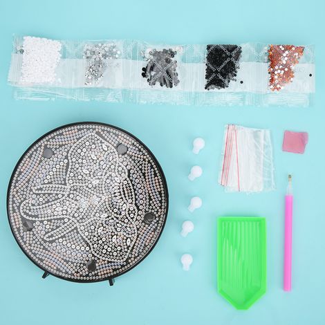 Lampe de nuit LED Diamant Peinture Décorative, Veilleuse Artisanale pour Chambre, Lumière Ambiante en Kit DIY, Décoration Murale Éclatante (1/5)