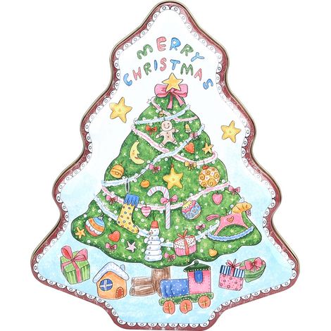 Boîte De Rangement En Forme D'Arbre De Noël Avec Lumières Colorées Pour Bonbons Et Biscuits Décoration Festive 1 Pièce (1/5)