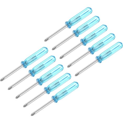 Mini Cruciforme Tournevis, 2.0mm Croix Tête 45mm Longueur pour Petit Appareils électroménagers Réparation, 10 Pcs (1/4)
