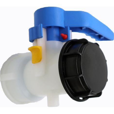 Vanne pour cuve IBC 1000 litres 2" / 62 mm Vanne papillon intégrée en plastique DN50 (62 mm) (1/3)