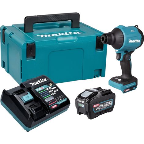 Soplador a batería Makita AS 001 GT101 de 40 V máx., sin escobillas + 1 batería de 5,0 Ah + cargador + Makpac (1/5)