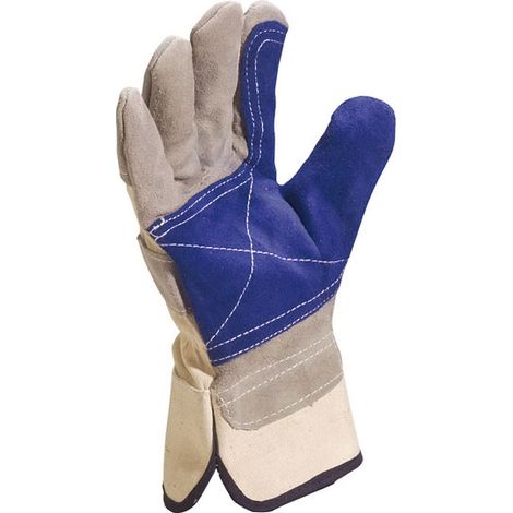 Gants type docker - Couleur : Gris / Bleu - Taille : 10 - DELTA PLUS