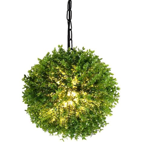 ZOLGINAH Boule de Plante Artificielle, Lustre Café Thème Restaurant Musique Pub Bar Décoration Herbe Boule Plante Lustre,30cm (1/3)