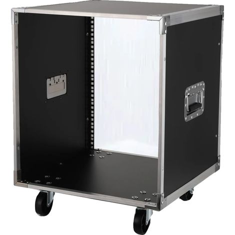 Rack de réseau roulant portable, taille 12U, matériau en acier allié, roues industrielles 4×3", prend en charge l'équipement de télécommunication, assemblage facile (1/5)