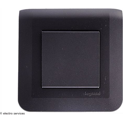 Interrupteur ou Va-et-vient Mosaic Legrand Noir complet 2 modules Griffes: Avec griffes