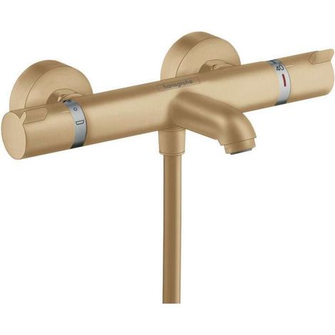 Hansgrohe – Mitigeur thermostatique de baignoire – Finition bronze brossé – Entraxe 150 mm ± 12 mm – Débit 20 l/min sous 3 bars (1/3)