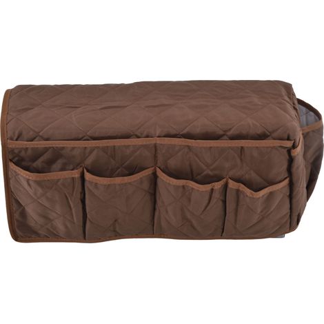 Wasserdichter Sessel/Sofa mit seitlichem Stauraum und Armlehnentasche, kaffeebraun, für das Wohnzimmer (1/5)